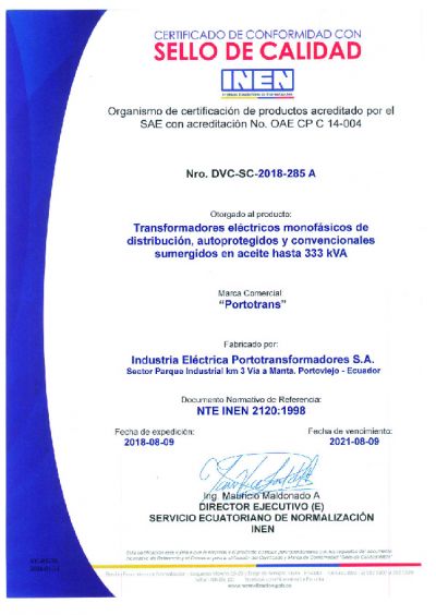 Certificados INEN